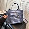 Medium Size Exceptional Crocodile Padlock Multi Tone Satchel