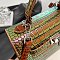 Medium Size Exceptional Crocodile Padlock Multi Tone Satchel