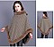 TRENDY SOFT TEXTURED DICHROMATIC FAUX FUR PONCHO