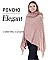 ELEGANT FUR COLLAR FRINGED PONCHO