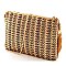 CHIC MULTI WOVEN PRINCESS CLUTCH WITH CHAIN