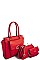 3 in 1 Modern Trendy Chic Satchel with Long Strap
