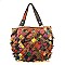Genuine Leather Multicolor Patchwork Tote