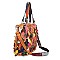 Genuine Leather Multicolor Patchwork Tote