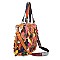 Genuine Leather Multicolor Patchwork Tote