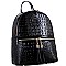 Crocodile Print Tassel Accent Backpack