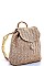 NATURAL FIBER WOVEN BACKPACK