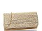 FASHION SILKY WRINKLED PARTY CHAINED CLUTCH