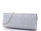 FASHION SILKY PARTY CHEVRON CHAINED CLUTCH