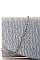 FASHION SILKY PARTY CHEVRON CHAINED CLUTCH