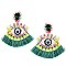 Original Thread Tassel Rhinestone Evil Eye Earrings MH-JCE1082
