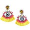 Original Thread Tassel Rhinestone Evil Eye Earrings MH-JCE1082
