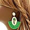 Thread Tassel Palm Tree Attache Straw Novelty Dangle Earring