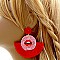 Lip Point Straw Tasselled Novelty Earring