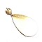 Trendy Flower Printed Fabric Metal Back Teardrop Earrings MH-JCE1547
