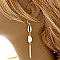 Classy Metal and Plastic Shell Metal Fringe Long Drop Earring MH-JCE1563