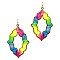 OPEN-CUT NEON THREAD EARRING