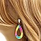 NEON TEARDROP THREAD BOHO EARRING
