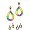 NEON TEARDROP THREAD BOHO EARRING