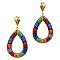 NEON TEARDROP THREAD BOHO EARRING