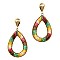 NEON TEARDROP THREAD BOHO EARRING