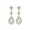 FASHIONABLE DANGLY CZ TEARDROP EARRING SLJCE2286