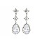 FASHIONABLE DANGLY CZ TEARDROP EARRING SLJCE2286