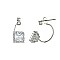 TRENDY CZ STUD EARRING WITH UNDER EAR BACK SLJCE2301