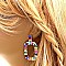 BAGUETTE RHINESTONE DANGLE EARRINGS