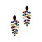 LINKED CHARM RHINESTONE DROP EARRINGS