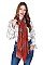 PACK OF 12PCS ASSORTED COLOR FASHION OBLONG SCARVES