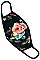 BLACK FLOWERY 3D REUSABLE 3 LAYER MASK