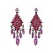 Fashionable Stone Encrusted Diamond with Dangling Teardrops Earrings SLJE4605