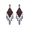 Fashionable Stone Encrusted Diamond with Dangling Teardrops Earrings SLJE4605