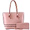 Braided Strap Shopper Tote Wallet SET