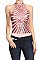 Pack of 6 Pieces Stylish Sequin Burst Solid/Mesh Sleeveless Top BJBCR4650