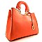 Accented Handle Fashion Satchel Bag