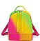 FASHION RAINBOW COLOR TENDER JELLY BACKPACK