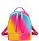 FASHION RAINBOW COLOR TENDER JELLY BACKPACK