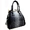 Snake Print Diamond Top Kiss Snap Satchel