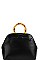 BANGLE HANDLE SATCHEL WITH LONG STRAP