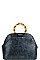 BANGLE HANDLE SATCHEL WITH LONG STRAP