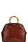 BANGLE HANDLE SATCHEL WITH LONG STRAP