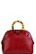 BANGLE HANDLE SATCHEL WITH LONG STRAP