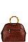 BANGLE HANDLE SATCHEL WITH LONG STRAP