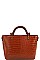 2 IN 1 CROC TEXTURED TOTE WITH WALLET