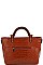 2 IN 1 CROC TEXTURED TOTE WITH WALLET