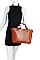 2 IN 1 CROC TEXTURED TOTE WITH WALLET