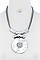 CIRCLE LINK METAL CHAIN DROP NECKLACE SET