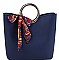 STYLISH SCARF ACCENT TOTE BAG